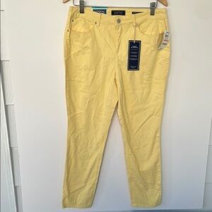 Charter Club Jean Shop Bristol Skinny Ankle Yellow Jeans 10P Tummy Slimming
